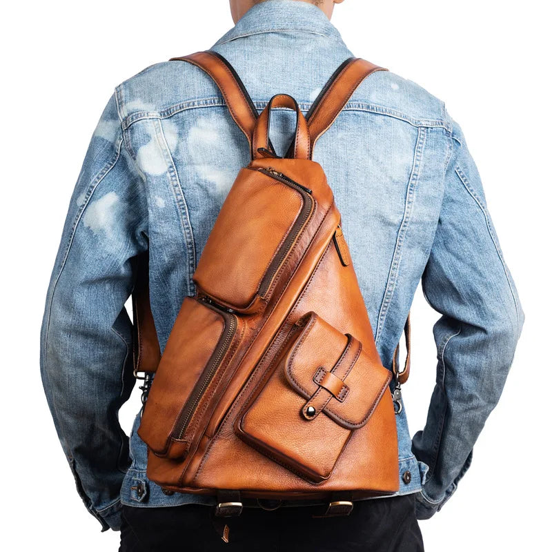 NL-325 MOCHILA DE CUERO PARA HOMBRE